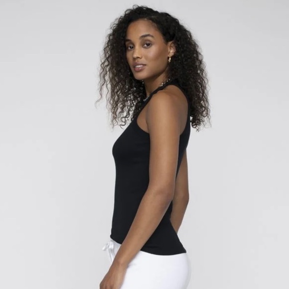 Stateside 2X1 Rib High-Neck Tank in Black - Picture 3 of 7